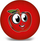 Top lodër Artyk Colorful Ball Little Apple, 23cm, PVC, i kuq