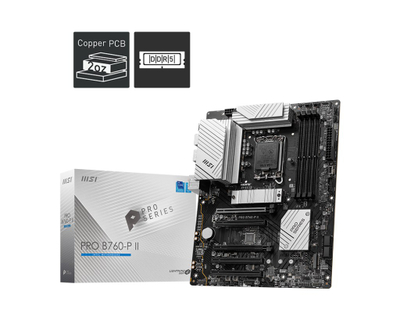 Pлоча MSI PRO B760 P II, DDR5, ATX, црна
