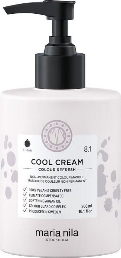 Maskë ngjyruese për flokë Maria Nila Colour Refresh 8.1 Cool Cream, 300ml