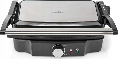 Grill elektrik Nedis 2‑në‑1, 1500W, pllaka jo ngjitëse, i zi
