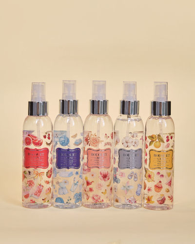 BOUQUET GARNI Body Mist Baby Powder, Clean Soap, Ylang Ylang, Pink Grapefruit, White Musk