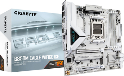 Motherboard GIGABYTE B850M EAGLE WIFI 6E ICE, DDR5, PCIe 5.0 M.2, me WiFi