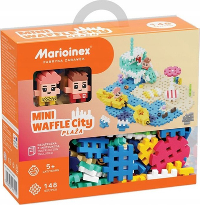 Lodër ndërtimi Marioinex Mini Waffle Blocks Beach, 148 elemente, shumëngjyrëshe