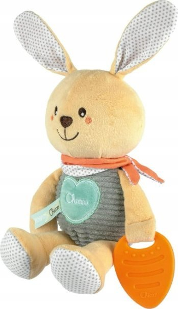 Lepurush pelushi Chicco Cuddly Little Bunny, i butë, për foshnje, ngjyrë pastel
