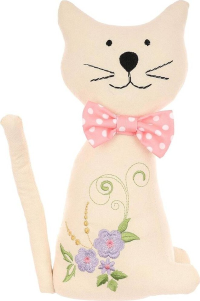 Figurinë mace për zbukurim Saska, 28cm, pranverë Pashkë, e bardhë