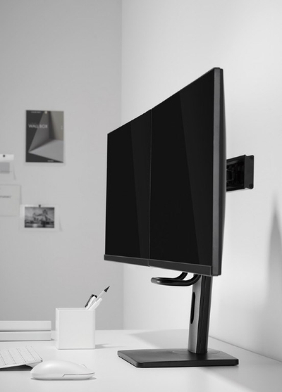 Qëndrim tavoline për monitorë Gembird MS-D2-01, për 2 monitorë 17"-27", VESA 75x75 100x100, i zi