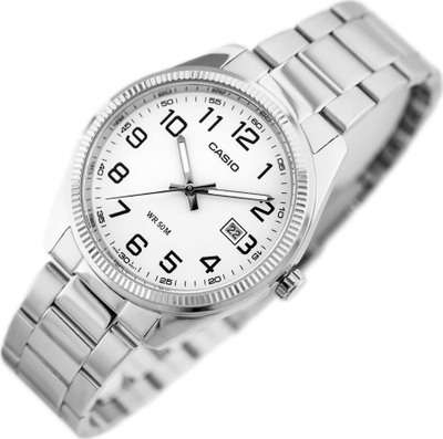 Orë dore Casio Collection MTP-1302PD-7BVEF, kuarc, rrip çeliku inox, argjendi