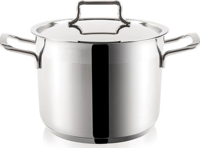 Tenxhere inoksi ANETT, 10.5L, me kapak, ngjyrë argjendi
