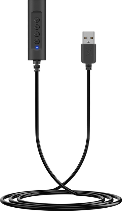 Adaptues kontrolli për kufje Equip 245321, USB, me butona volum dhe mute, i zi