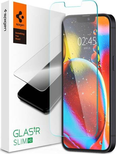 Mbrojtëse ekrani Spigen Glas TR Slim, xham i forcuar 9H, për iPhone 13 13 Pro, transparente