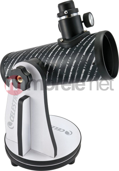 Teleskop reflektor Celestron FirstScope 76, hapje 76mm, montim Dobsonian për tavolinë, i zi