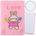 Fletore me vija Love Bunny, kopertinë pelushi, 22x16 cm, rozë