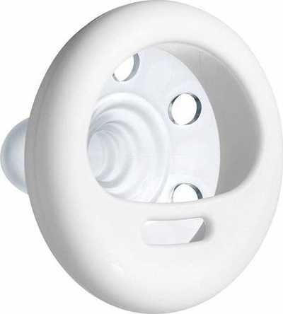 Qetësues për bebe Tommee Tippee Closer to Nature, silikon, 6–18 muaj, set me 2 copë, i bardhë me blu