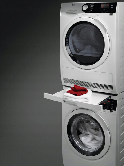 Komplet shtresues AEG Electrolux Zanussi OEM Stacking Kit, për lavatriçe dhe tharëse 52cm deri 67cm, i bardhë