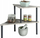 Raft kuzhine Kesper Shelving Rack, fibërboard FSC, kornizë metalike, gri e errët