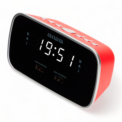 Orë Zgjuese me Radio FM, Dy Alarme dhe Mbushes USB AIWA CRU-19RD