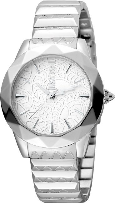 Orë dore Just Cavalli JC1L003M0055, ngjyrë argjendi