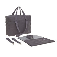 Çantë pelene Lassig Green Label Cotton Essential, pambuk organik, anthracite