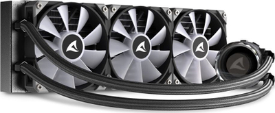 Sistem ftohjeje me ujë Sharkoon S90 RGB, radiator 360mm, 3 llapa ftofëse RGB, i zi