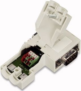 Konektor D Sub WAGO 0750 0972, plug dhe socket, me CAGE CLAMP, i bardhë