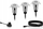 Set drite për kopësht Philips Gardenlink, 3x1W LED, IP67, argjendtë
