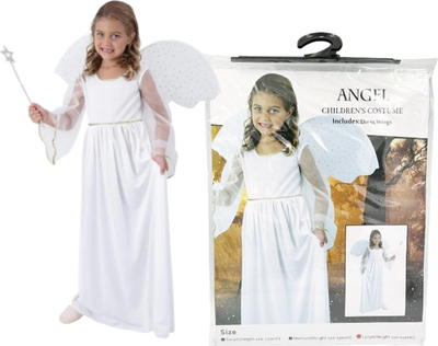 Kostum engjëlli Madej Angel Wings, për kalamaj, madhësia L, i bardhë