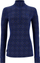 Bluzë termike Kari Traa Rose Half Zip, 100% lesh Merino, me jakë gjysmë zinxhir, blu