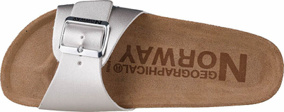 Sandale për goca Geographical Norway Bios Strap Buckle GNW20410-26, taban i rehatshëm ergonomik, rrip me tokëz, ngjyrë argjendi