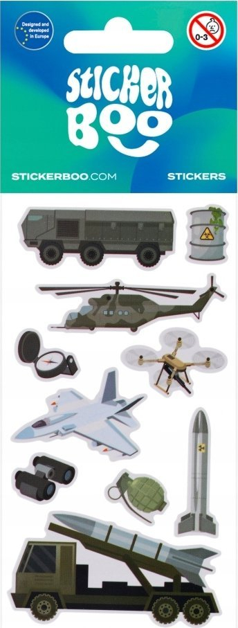 Ngjitësa ushtarake Sticker Boo Military 534610, set dekorativ, 7x18cm