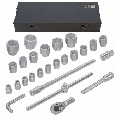 Set çelësa tubularë Rockforce RF-68263-5, 26 pjesë, Cr-V, kuti metalike
