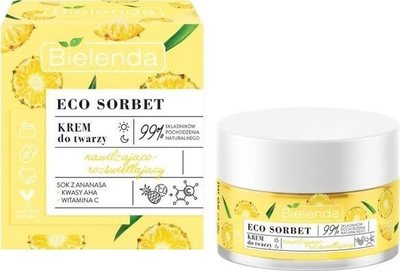 Krem fytyre Bielenda Moisturizing and Illuminating Face Cream Pineapple, për lëkurë të thatë e të dehidratuar