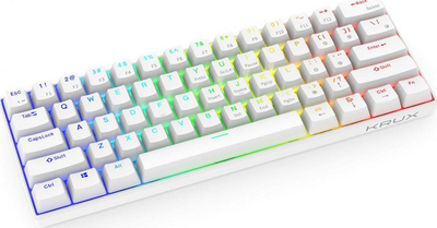 Tastierë Krux Neo PRO RGB Gateron (KRX0113), US, e bardhë