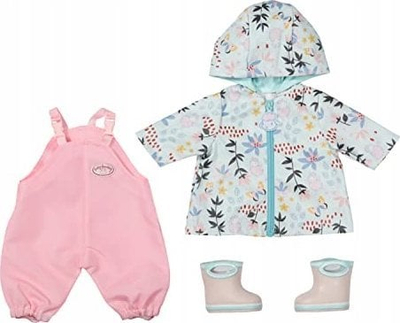 Set rrobash për kukull Baby Annabell Deluxe Rain Set, për kukulla 43cm, shumëngjyrësh