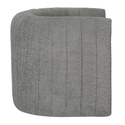 Fotel Riker HM9682.01, metal, stof bouclé, gri