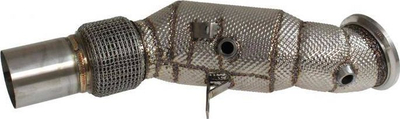 Downpipe TurboWorks BMW B48 F30 340i F32 440i, çelik inox, me heat shield