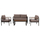 Set alumini LIFE 4-pjesësh për ambient të jashtëm (HM5089.12), gri