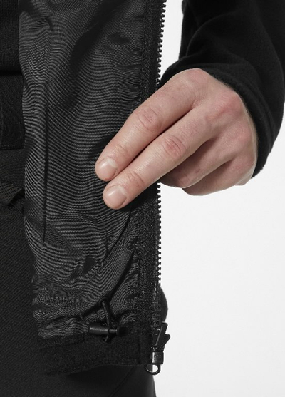 Xhaketë fleece për burra Helly Hansen Manchester 2.0, 100% poliester i riciklum, me zinxhir, e zezë, L