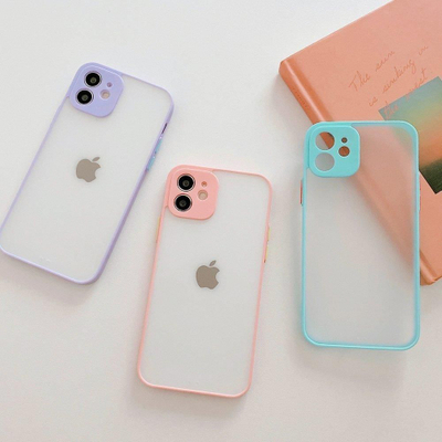 Futrollë silikoni Hurtel Milky Case për Xiaomi Redmi 10X 4G Redmi Note 9, e butë, gjysmë e tejdukshme, blu
