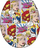 Ulese tualeti Wenko Pop-Art 22797100, soft closing, mentesha çelik inox, shumëngjyrëshe
