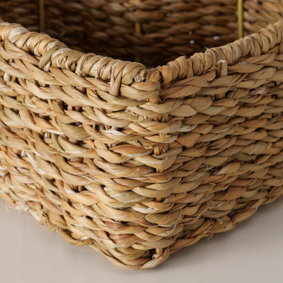Set shporta dekorative Boltze Home Amore, 2 copë, bari deti, ngjyrë natyrale
