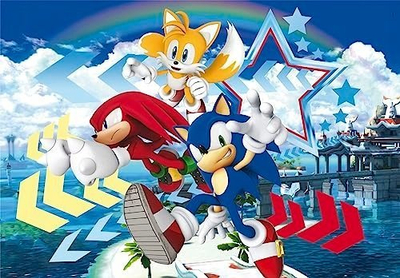 Puzzle për kalamaj Super 104 the Hedgehog Sonic 2023, 104 copa, 48.5 x 33.5 cm, shumëngjyrësh