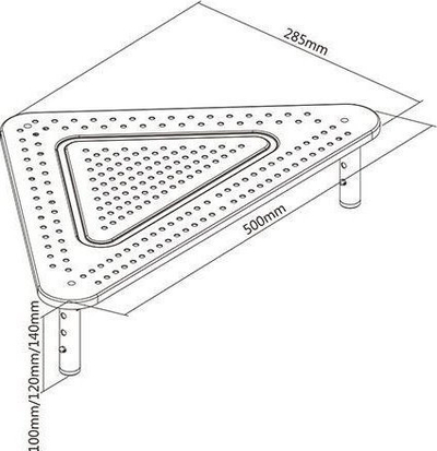 Mbajtëse monitori dhe laptopi Gembird MS-TABLE-02, e rregullueshme, trekëndore, e zezë