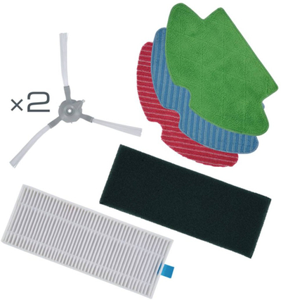 Set aksesorësh Rowenta ZR763000 për robot X-PLORER S75, mop mikrofibër, filtër dhe furça anësore, shumëngjyrësh