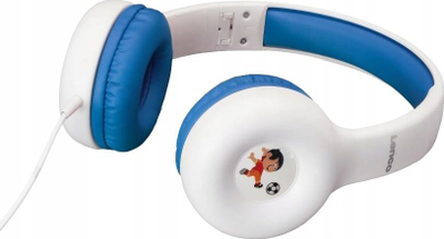 Kufje për kalamajt Lenco HP-010BU, me kabllo 1.2m, kufi volum 85dB, blu me të bardhë