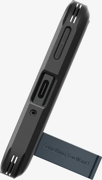 Këllëf telefoni Spigen Tough Armor për OnePlus 12, këmbëz për ta vënë në këmbë, metal slate