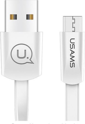 Kабел USB Usams SJ201MIC02, USB A во microUSB, 1.2 m, бел