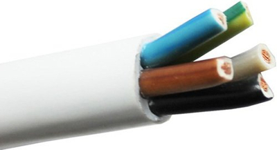 Kabull elektrik Elektrokabel OWY, 450/750V, 5x6 mm², i bardhë
