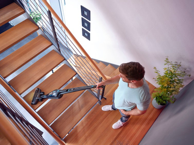 Fshesë me korrent Leifheit Rotaro PowerVac 2 in 1, pa kabllo, 20V, gri