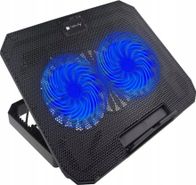 Stand ftohës për laptop Techly, deri 17", 2 ventilatorë, i zi