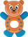 Lodër dridhëse Chicco Bear Ben, për dhembëzim, shumëngjyrëshe